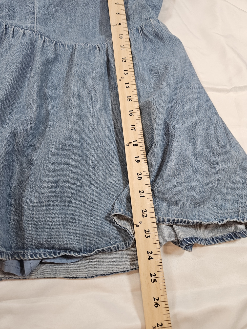 Hollister Light Blue Cotton Blend Mini Dress with Spaghetti Straps Y2k Indie - Picture 5 of 8